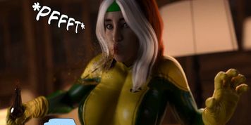 [3D Comic] Futa X-Men Jean Grey Vs Rogue Abuse Of Power