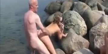 Old Man Has Threesome in Nature - Watch Part 2 on pussycamsfreecom