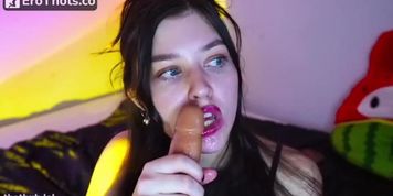 emmachoice POV blowjob dildo