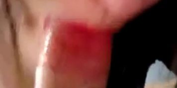 She sucks cock till she taste cum in her mouth