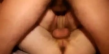 Threesome Mongolian girl trying hard
