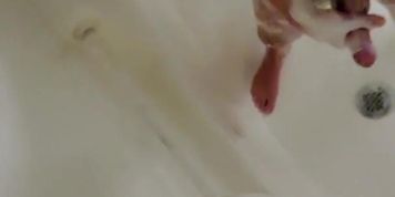 Jacking off in the shower