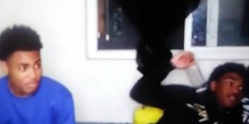 playing with my DL homie throwing ass at him jumping on the bed show know tell him better Ass toss O (Mz Booty, Soulja Boi)