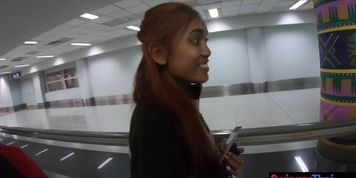 Big Ass Thai Amateur Girlfriend Fucked After Travelling Once Arrived In The Hotel