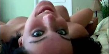 Stunning brunette teen makes video for BF