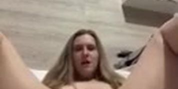 BBW Model Gets Comfy And Bust Her Pussy Wide Open And Rub Her Clit In Her Bath Room