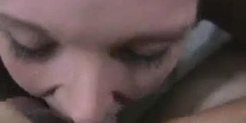 Amateur girl sucks dick then swallows the cum