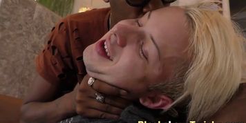 Jizz faced twink black