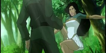 WONDERWOMAN BALLBUSTING - kicked in the balls by wonder woman, Amazon kicks man in the nuts, nutshot (K.C., Tania Amazon)