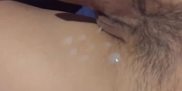Straight man plays around after cuming 