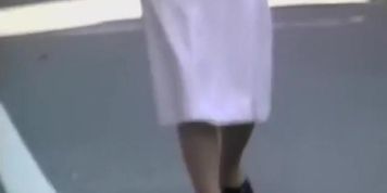 On her way to her guy she suddenly got skirt sharked