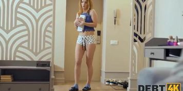 Dude came here to collect debt and claim her hot pussy