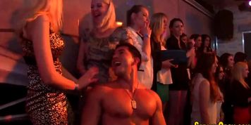 Cfnm whore sucks cock