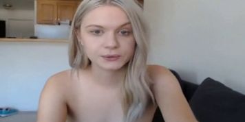 blonde cums rough