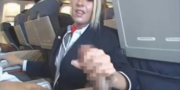 Horny american stewardess