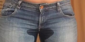 Pissing myself wearing jeans