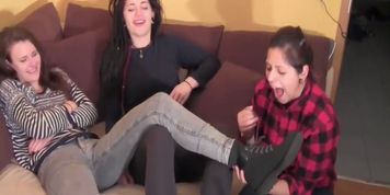 German Girls Smell their Socks