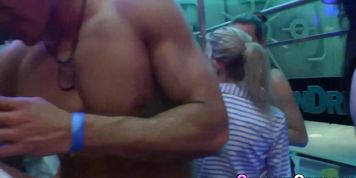 Skank face soaked at orgy