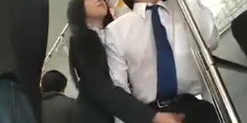 Asian Handjob in Public Bus