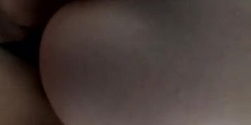 Tiny White snowbunny Teen with Fat Ass sits on mexican cock in the back seat