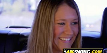 Curvy wife is getting fucked by different swingers in a wild orgy night