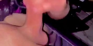 Getting amazing sloppy blowjob while I wait for my uber