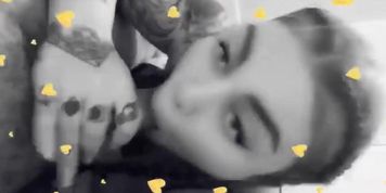 Sexy Latina big boobs cumshot. She gets a mouthful of cum