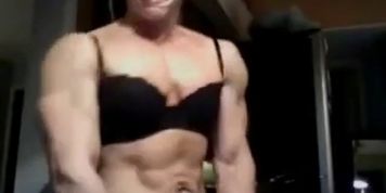 fbb strips to flex her rough sexy muscles  