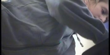 Sexy amateur was caught topless on changing room spy cam