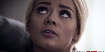 Dominated kinky teen sucks shlong in 3way