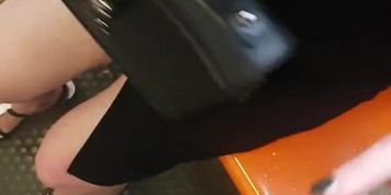 Flash caught bus touch ranny and flash big bulge tex silicon 