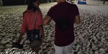 Peguei um na praia, levei ele para o escurinho e fui flagrada pelas câmeras (Lisa Ann, Sunny Leone)
