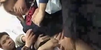 Reluctant public Orgasm in a train