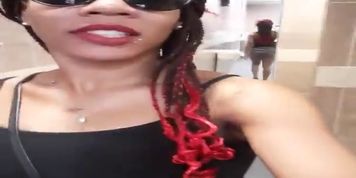 Squating over public toilet fingering myself till I cum & more