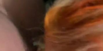 Thick redhead deep throat&rsquo;s big white cock