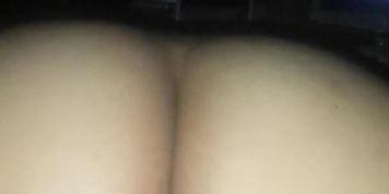 Asian with fat ass rides big white Italian coworkers dick before going home to husband
