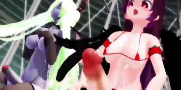 [3D MMD Futanari] Futanaria Riding Machine HQ