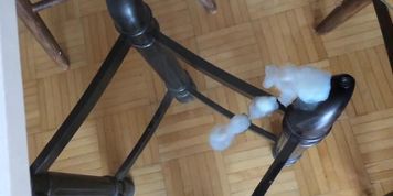 Dropping a Thick Load in Slow Motion