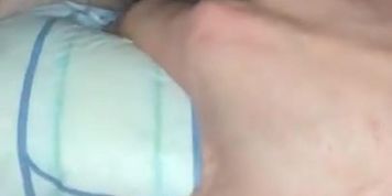 Playing with my wet diaper (Diaper boy)