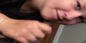 Pawg bbw gives sloppy top to her bbc bf 