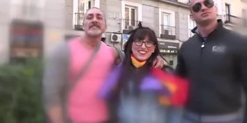 Liberal brunette girl enjoys an anal drilling threesome