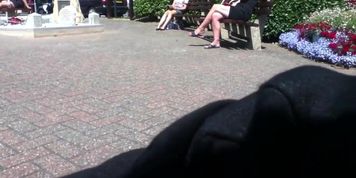 Blonde lady dangling her sandals