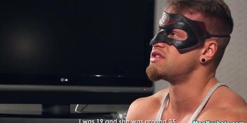 Free11 Masked hunk wanking dick