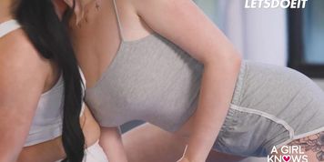 Busty British Girl Holly Day Fucks Her Trainer Alyx Star - A Girl Knows