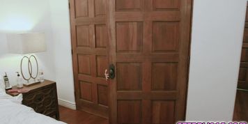 Stepsisters caught their stepbro spying on them while they are having some fun