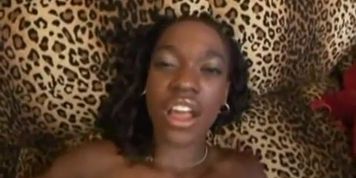 Skinny negro babe jumping on white cock - video 2 (Justice Jade)