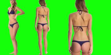 Claire Thong Round Ass Green Screen