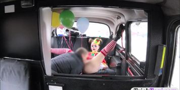 Sweet girl in costume likes drivers cock in her pussy