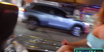 Blonde Asian MILF picked up in a TukTuk and fucked hard at home