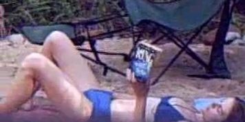 Chick Caught Masturbating On Campsite